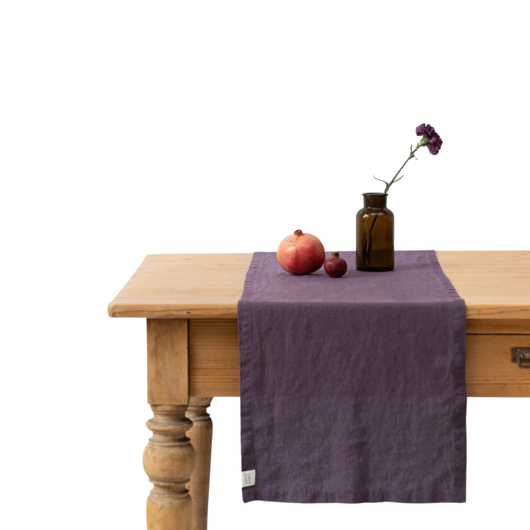 Montana Grape Linen Table Runner (Set of 3)