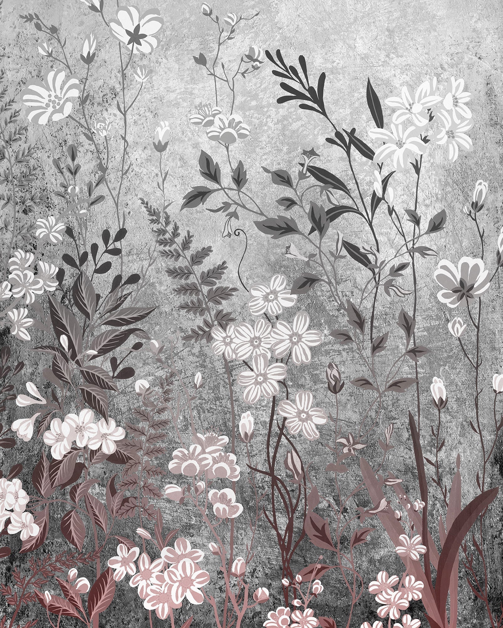 Moonlight Flowers Mural Wallpaper - Image 2