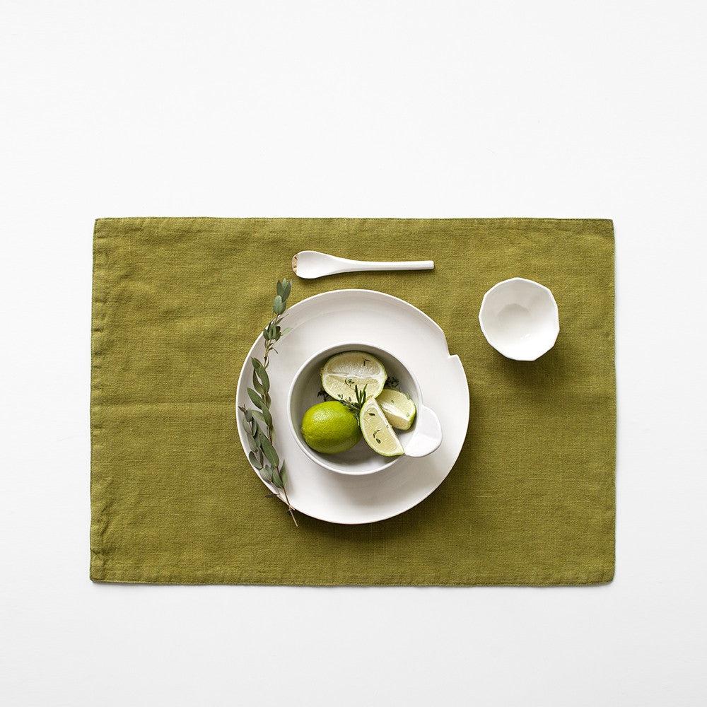 Moss Green Linen Placemat - Image 2