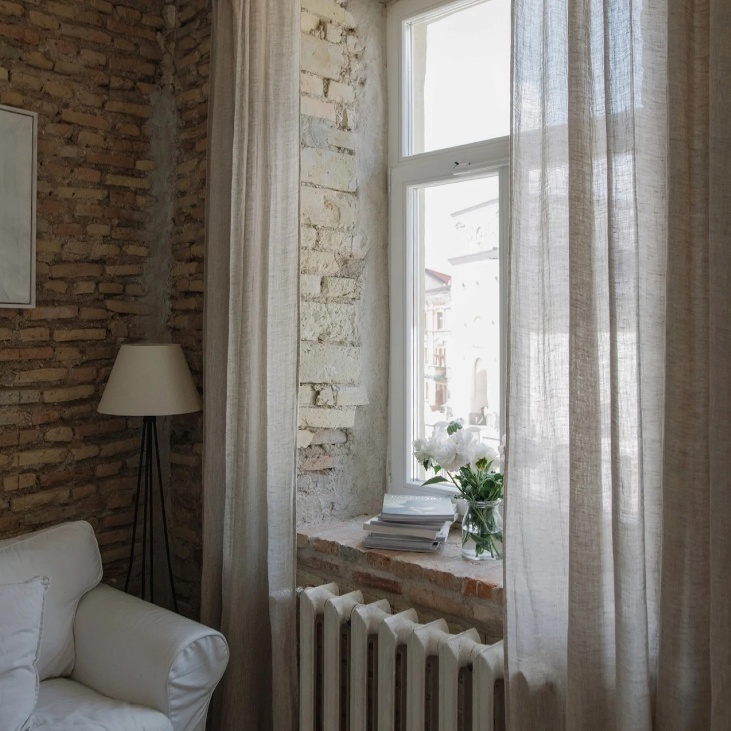 Natural Linen Daytime Curtains (Tube Top) - Image 5