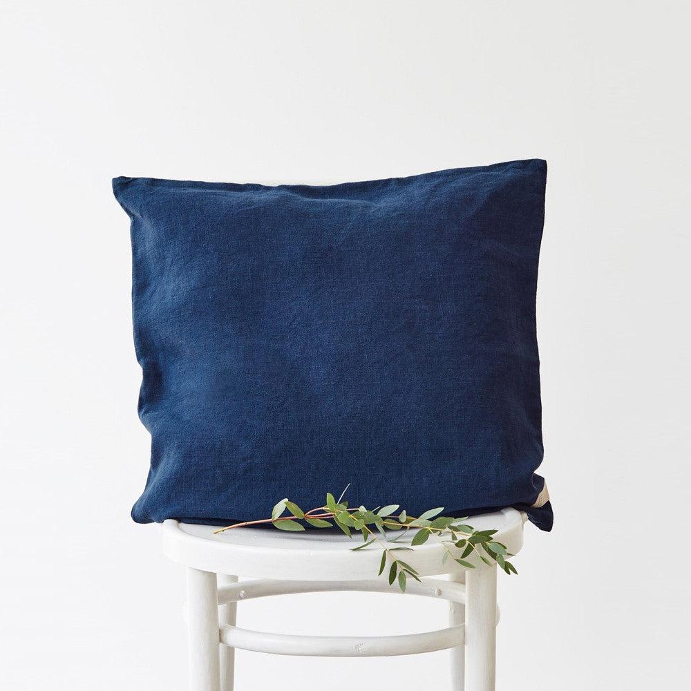 Navy Linen Cushion Cover - Image 2