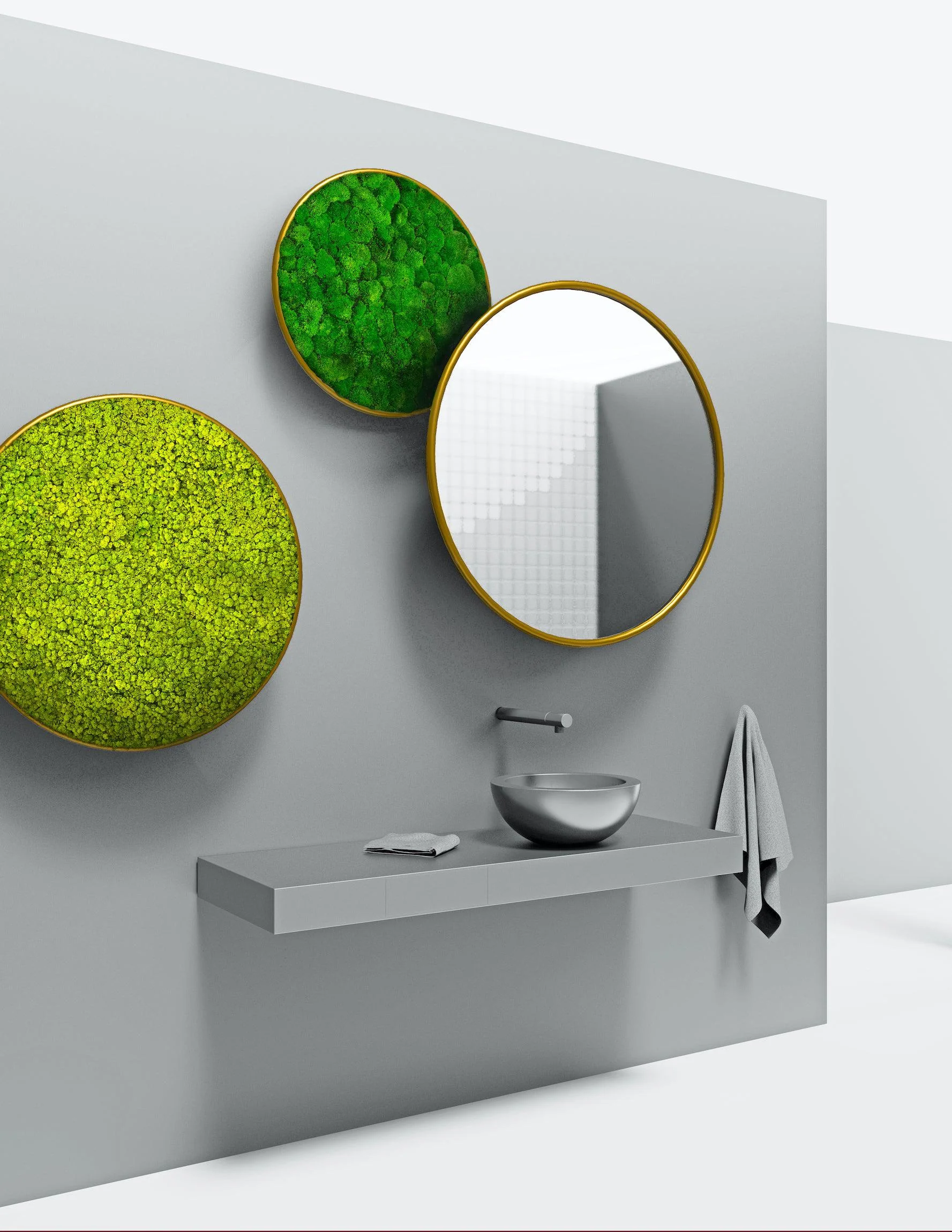 Circles Plant and Moss Wall Art - Image 8