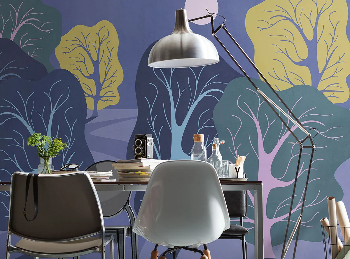 Purple Nights Mural Wallpaper - Image 3