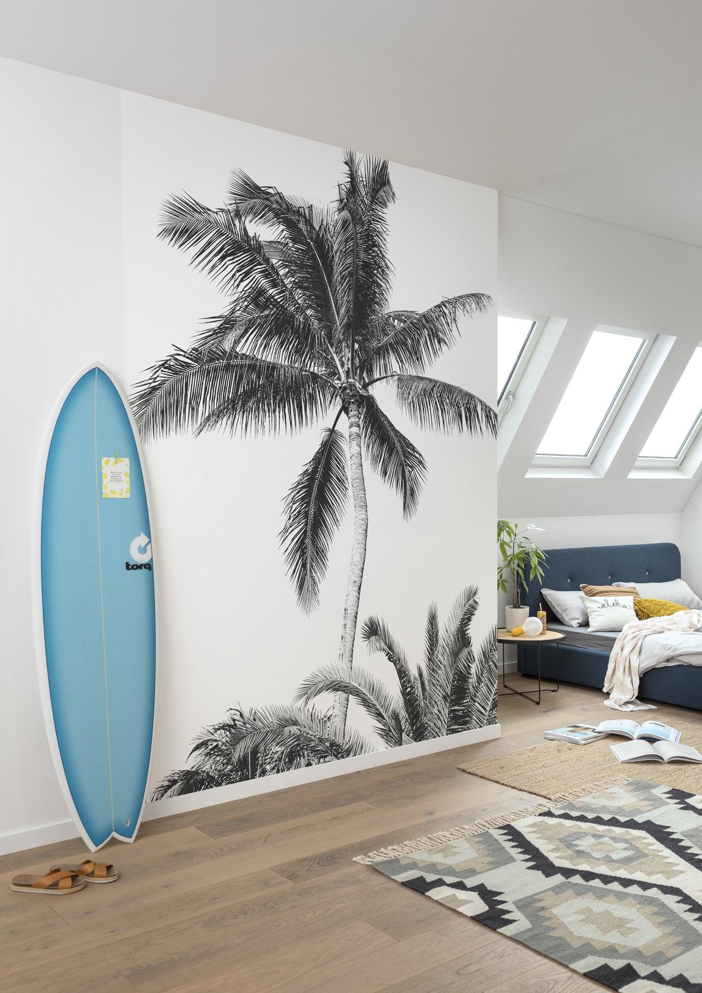 Retro Palm Mural Wallpaper