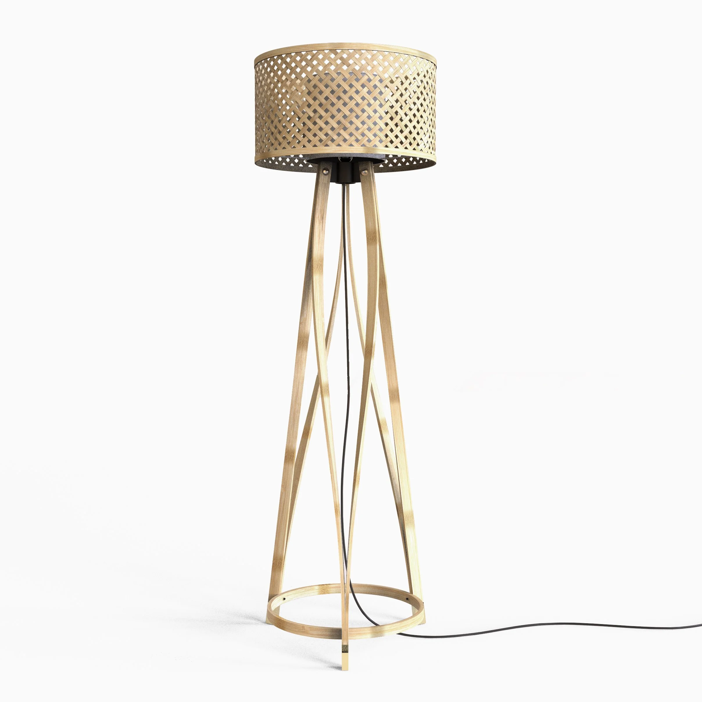 Mushroom Bamboo Floor Lamp - Image 7