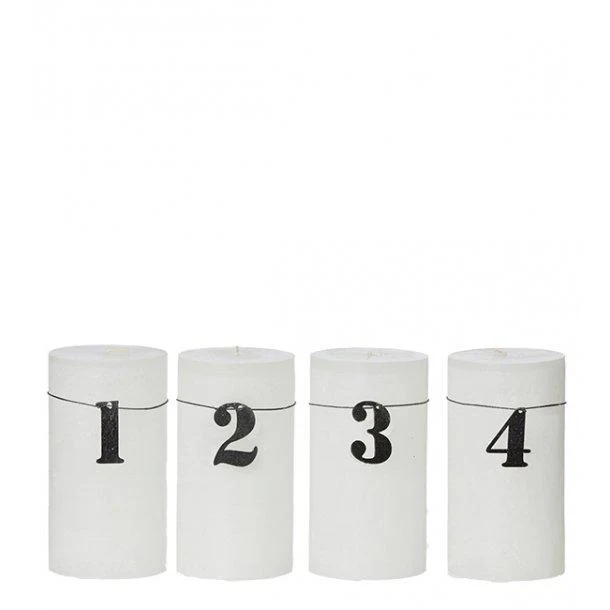 Set of Grey Eco-Felt Advent Number Candle - Image 2