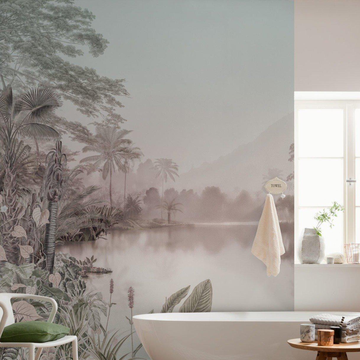 Lac de Palmiers Mural Wallpaper - Image 3