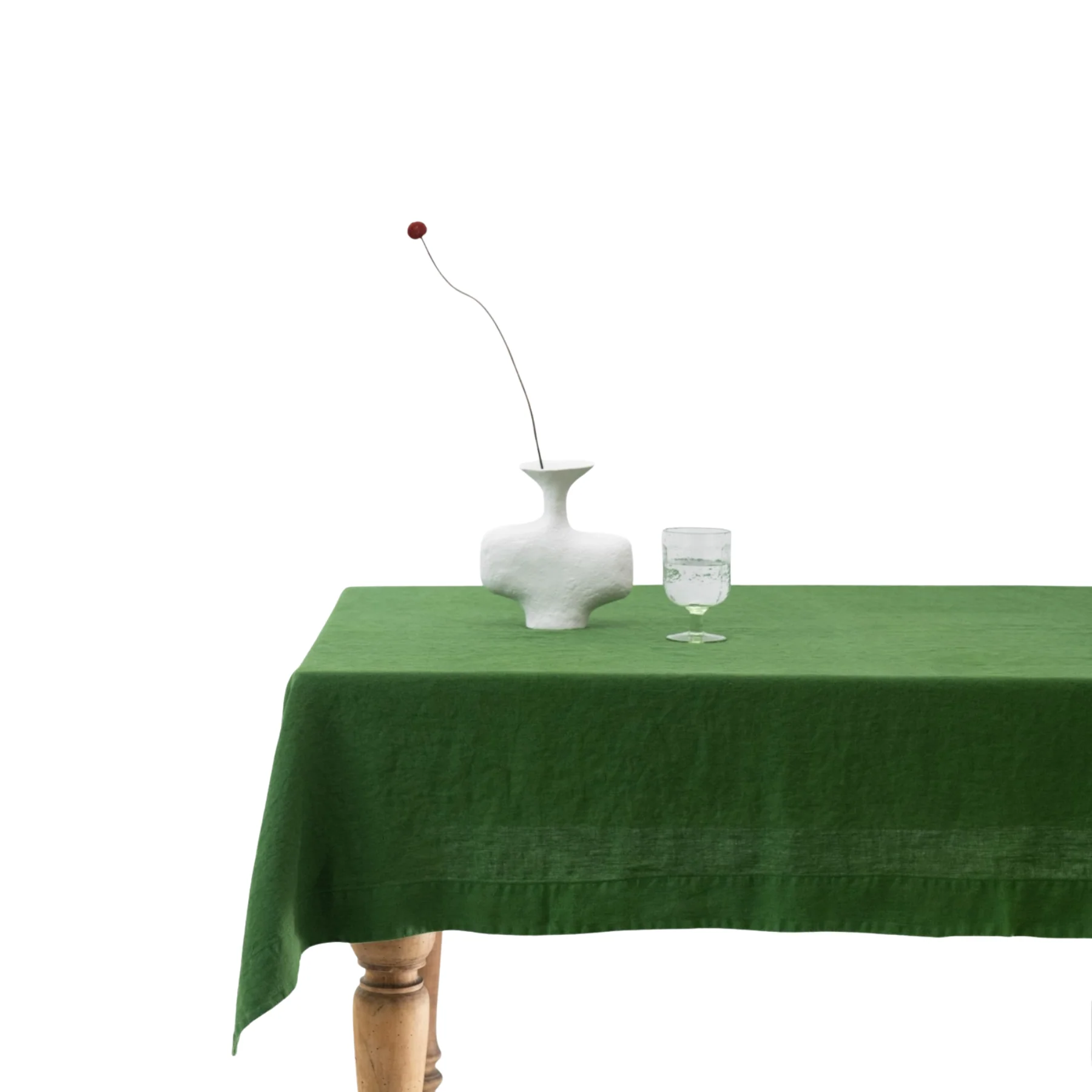 True Green Linen Tablecloth