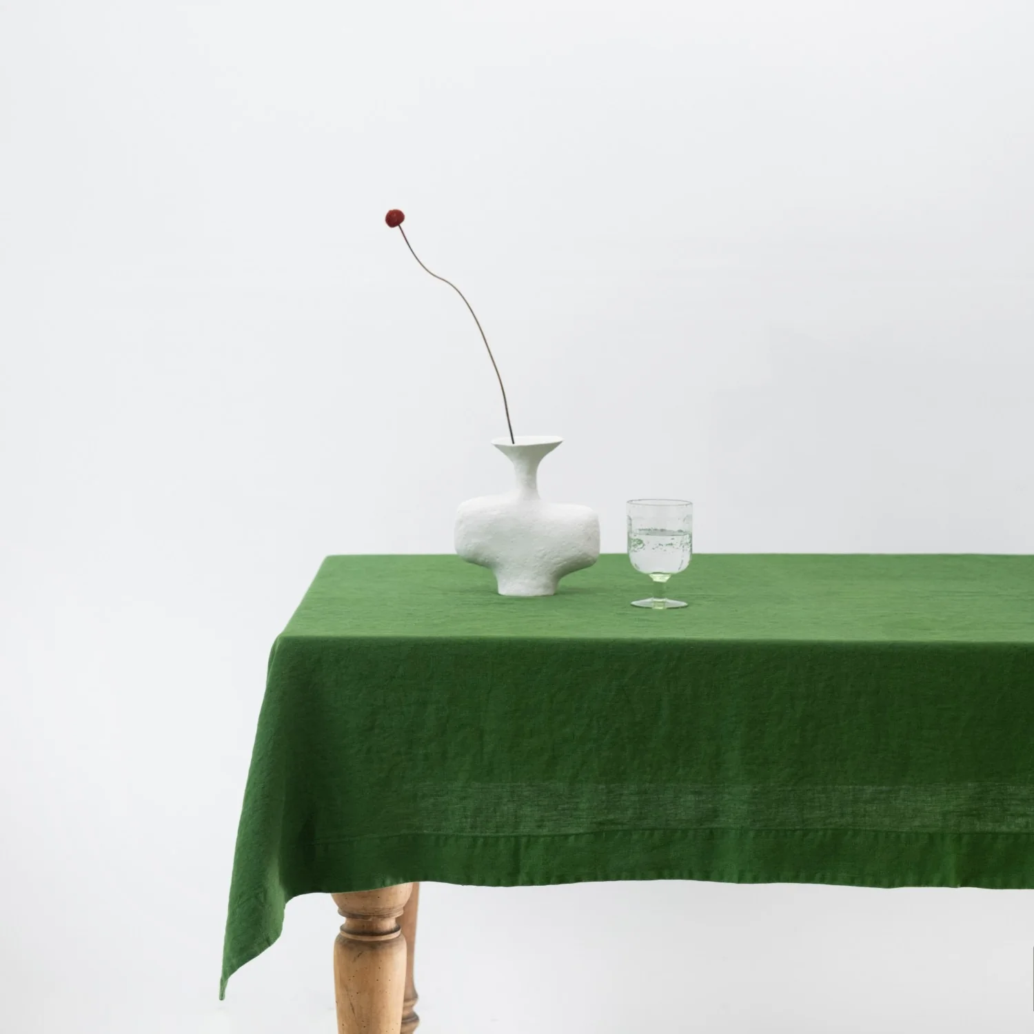 True Green Linen Tablecloth - Image 2