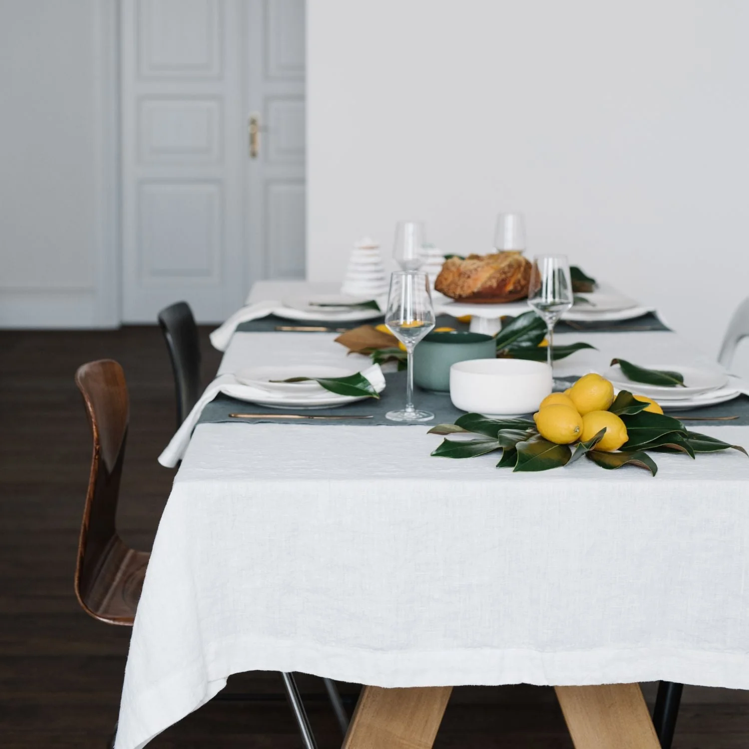 White Linen Tablecloth - Image 4